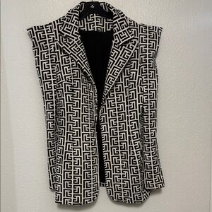Black and White Geometric Blazer